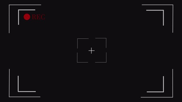 rec animation  with Alpha Channel, offering simple-to-use video recording camera screen animation in horizontal view in transparent background in 4K animation 
