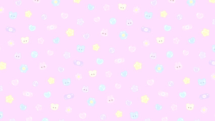 ぷっくりかわいいイラストパターン♪