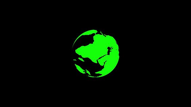 abstract gray globe planet earthWorld Map Globe Icon. 4K Global Connectivity, Travel and International Concept.