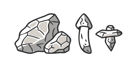 Illustration of crystals in different forms
