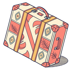 Decorative suitcase illustration
