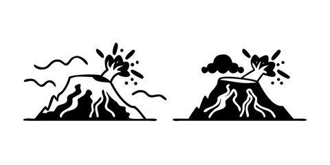 Volcanic eruption illustration