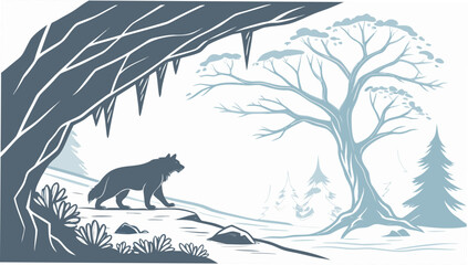Winter wolf in snowy forest © RABBY