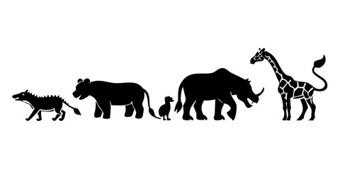 Silhouette of african animals © RABBY