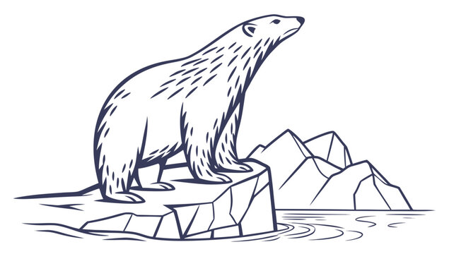 Polar bear on an iceberg