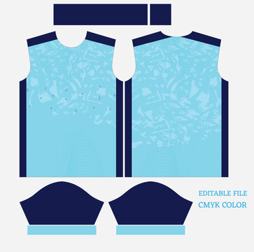 Ultimate Sports Jersey Design Vector for Sublimation, Fully Editable, Modern Athletic Apparel Template, Dynamic Seamless Patterns, High-Quality Vector Artwork for Custom Uniforms
