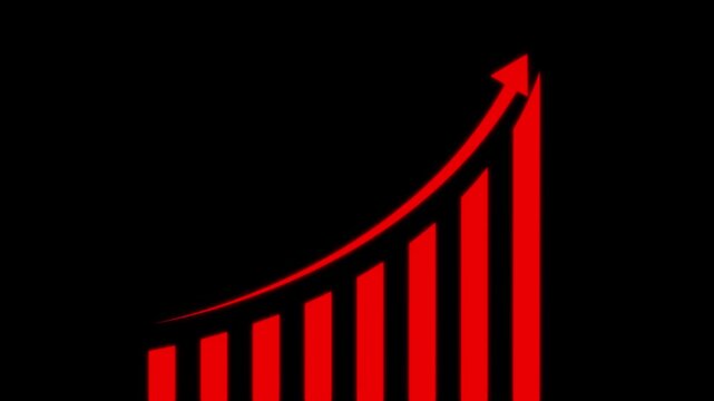 Business growth concept in graph chart showing marketing sales profit increasing to future target, symbolizing financial success, strategic Business Financial Growing Business Income And Earnings.