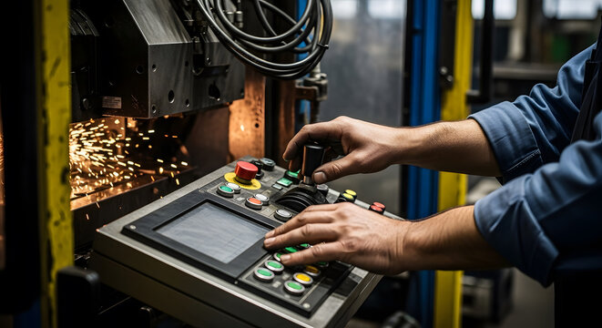 Automated Metalworking: Precision Control at an Industrial Machine