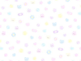 4:3 ぷっくりかわいいイラストパターン♪PNG