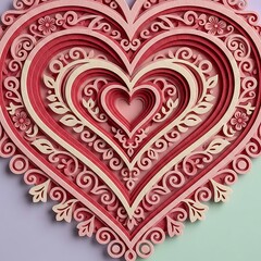 red heart on a white background