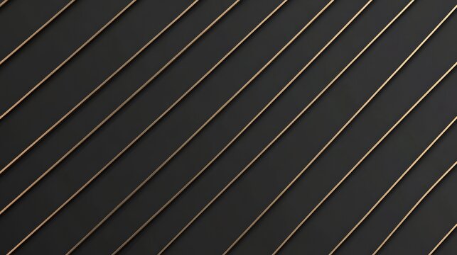 Luxurious black and gold striped background with elegant parallel lines and dynamic visual appeal.