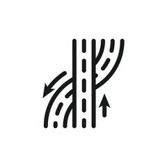 Obraz premium Merge Lane Left Icon