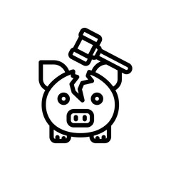 Obraz premium Economic Recession Piggy Bank