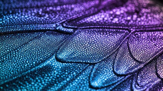 Iridescent dragonfly wing texture moving slowly