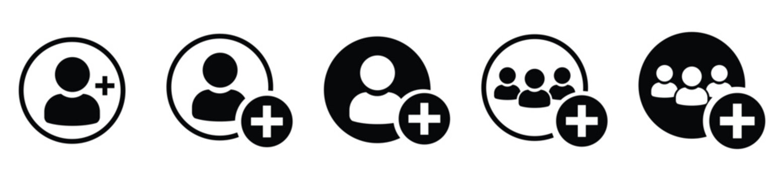 User profile icons with plus button indicating new member