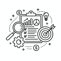 Fototapeta premium Business report and analysis for success