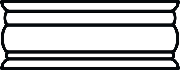 Outline vector icon representing architectural molding or cornice detail © anatolir