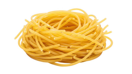 Pile of uncooked spaghetti