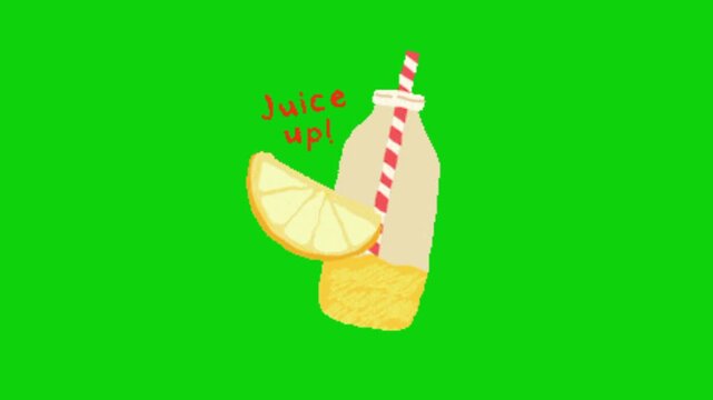 Lemon juice at bottle