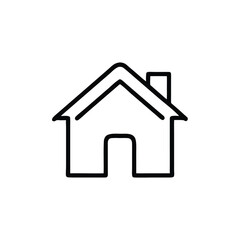 Fototapeta premium Residential Home House Building Outline Icon