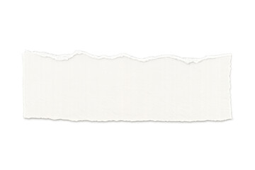 Obraz premium Torn paper strip creating a blank white rectangular space with ragged edges, ready for text or message, transparent background