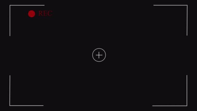 rec animation  with Alpha Channel, offering simple-to-use video recording camera screen animation in horizontal view in transparent background in 4K animation 