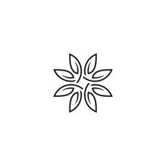 Flower or Leaves logo or icon design