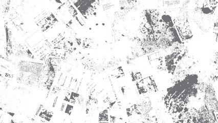 Obraz premium Monochrome abstract grunge pattern with graphic elements and rough surface. Black and white urban grunge texture with dynamic shapes and artistic overlay effect. 