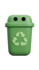 Eco-friendly recycling bin for waste management.
