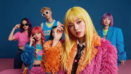 Obraz premium Kalejdoskop Snów: Surrealistyczna Podróż Przez Pęknięte Wymiary Czasu, Przestrzeni i Nieskończonej Wyobraźni, Pop Art