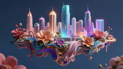 Obraz premium Kalejdoskop Snów: Surrealistyczna Podróż Przez Pęknięte Wymiary Czasu, Przestrzeni i Nieskończonej Wyobraźni, Pop Art