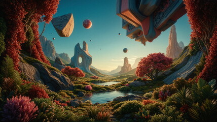 Kalejdoskop Snów: Surrealistyczna Podróż Przez Pęknięte Wymiary Czasu, Przestrzeni i Nieskończonej Wyobraźni