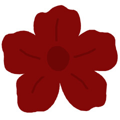 hand drawn red flower illustration