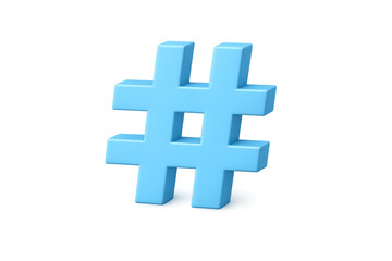 Obraz premium Hashtag social media symbol creating engagement, trending topics, and digital communication on transparent background