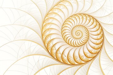 Obraz premium Golden spiral fractal art a mesmerizing illustration of natural growth patterns