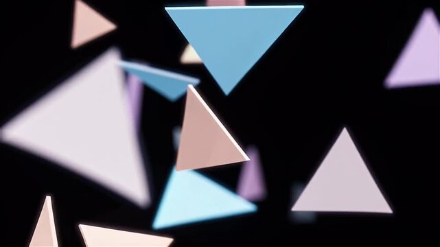 Ultra Cute Abstract Geometric Motion Video Backgrounds | Pastel Triangle Circle & Quadrilateral Shapes | Soft Dreamy Loop able 4K Stock Background Videos