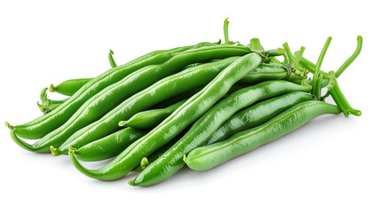 Green beans isolated on a white background