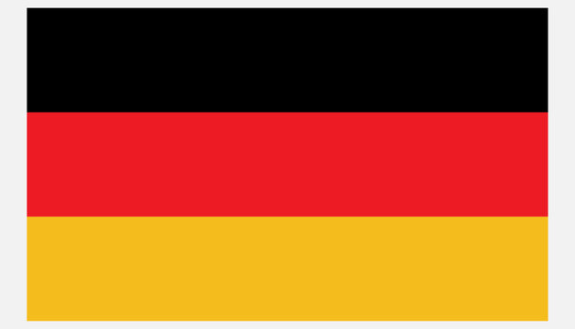 Germany National flag in white background. Flag in black, red and yellow colour. Germany flag with rectangular ,heart and round shapes. vector illustrator.
