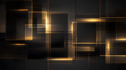 Abstract Dark Geometry with Luminous Golden Lines