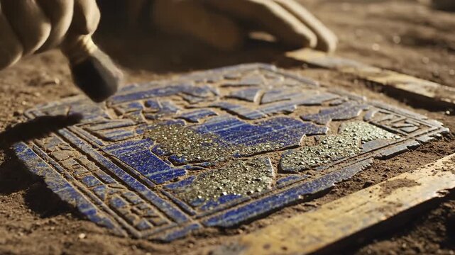 Archaeologist Uncovers Ancient Lapis Lazuli Artifact