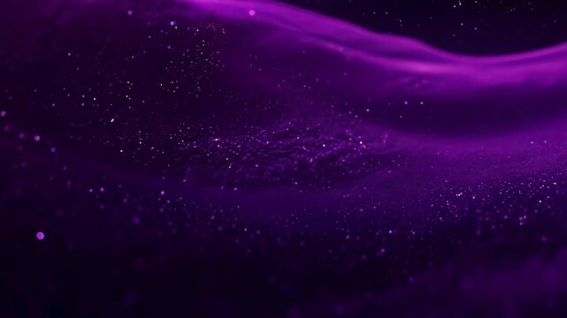 Deep violet background with floating dust motes and subtle waves for mysterious space or ambient loop.