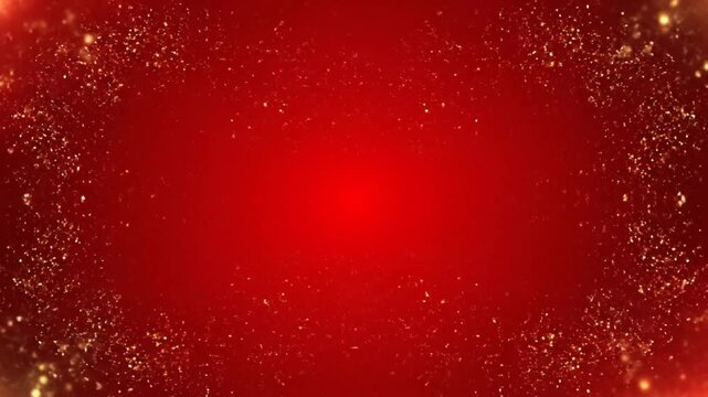 Happy Chinese New Year Festive Red Gold Background