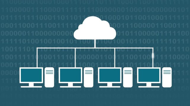 Cloud Computing Network Infrastructure Data Storage Technology Concept computer network