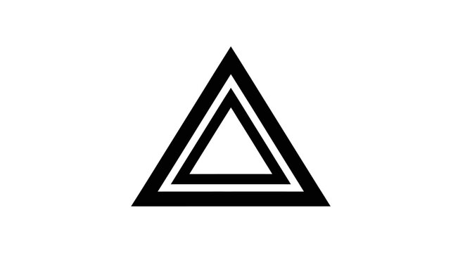 Black triangle shape with outline.