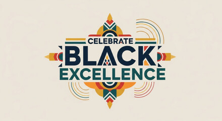 Celebrate black excellence event logo design