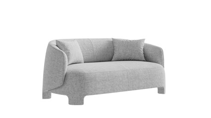 Obraz premium Isolated white couch on an isolated background. Furniture for advertising, presentations, and marketing materials. 