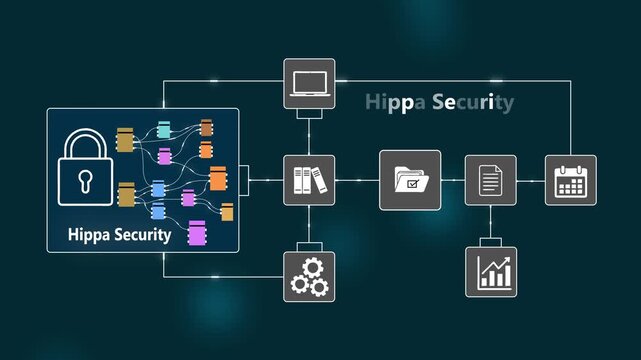 Hippa Security Flowchart Diagram Lock Secure Data Management System data security lock protected health information