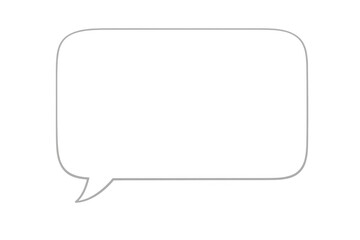Fototapeta premium Speech bubble outline icon representing chat, communication, thinking, and message on a transparent background