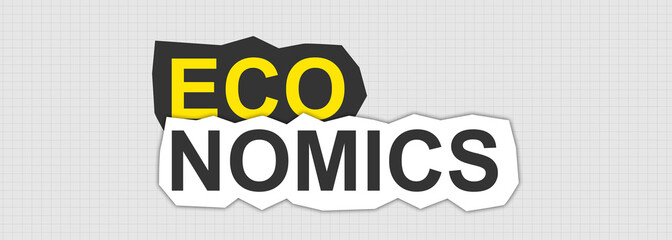 Collage with retro-style ECONOMICS writing