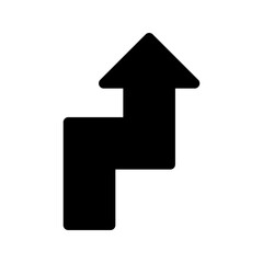 Upward Arrow Icon. Bold Black Symbol for Growth, Direction, and Progress in Design